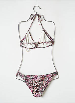 Maillot de bain 2 pièces stretch haut triangles violet BANANA MOON femme