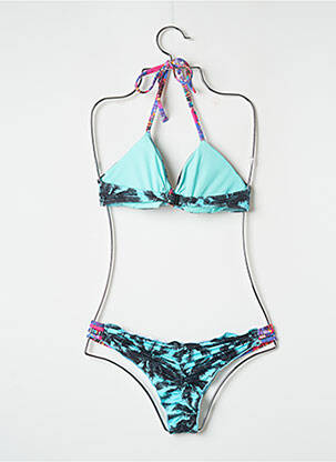 Maillot de bain 2 pièces stretch haut soutien-gorge moulé bleu BANANA MOON femme