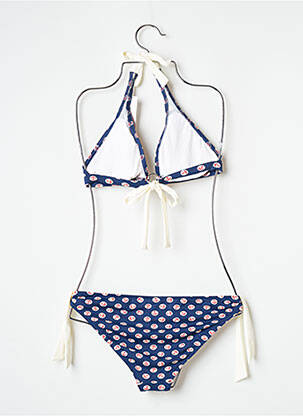 Maillot de bain 2 pièces stretch haut soutien-gorge moulé bleu BANANA MOON femme
