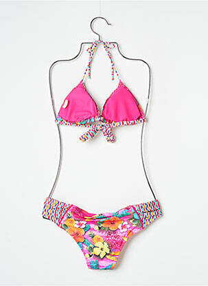 Maillot de bain 2 pièces stretch haut soutien-gorge moulé violet BANANA MOON femme