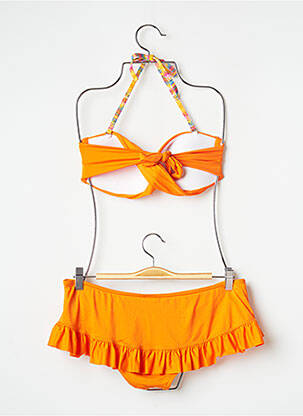 Maillot de bain 2 pièces stretch haut soutien-gorge moulé orange BANANA MOON femme