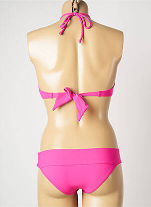 Maillot de bain 2 pièces stretch haut soutien-gorge moulé rose BANANA MOON femme