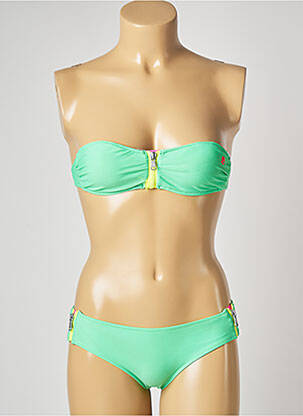 Maillot de bain 2 pièces stretch haut soutien-gorge moulé vert BANANA MOON femme