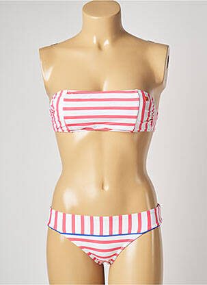 Maillot de bain 2 pièces stretch haut soutien-gorge moulé rose BANANA MOON femme