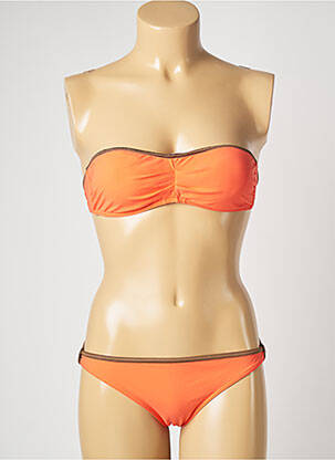 Maillot de bain 2 pièces stretch haut soutien-gorge moulé orange BANANA MOON femme