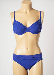 Maillot de bain 2 pièces stretch haut soutien-gorge emboitant bleu BANANA MOON femme