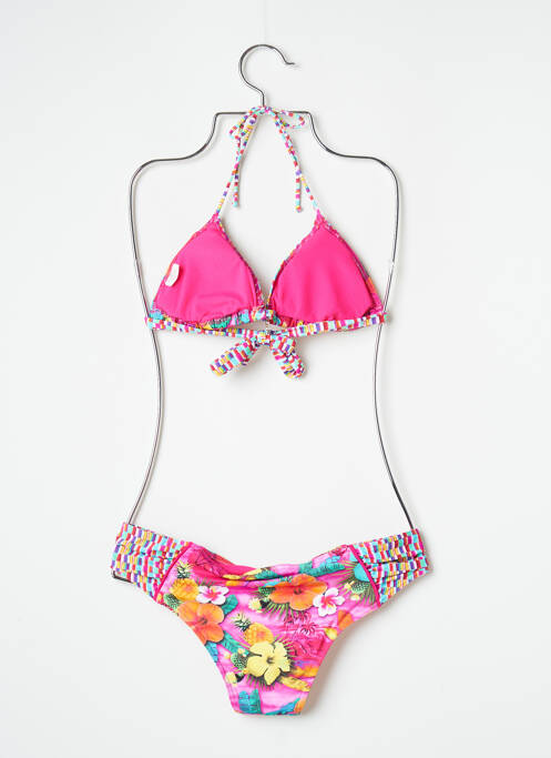 Maillot de bain 2 pièces stretch haut soutien-gorge moulé violet BANANA MOON femme