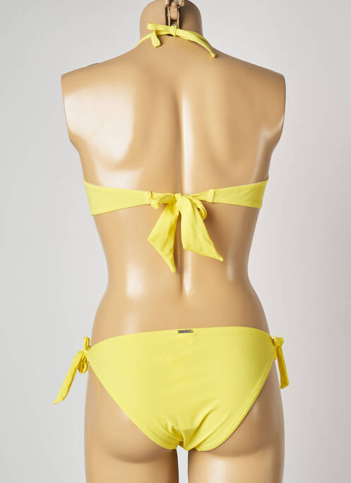 Maillot de bain 2 pièces stretch haut soutien-gorge moulé jaune BANANA MOON femme