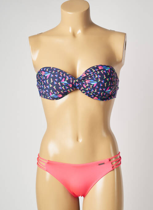 Maillot de bain 2 pièces stretch haut soutien-gorge moulé rose BANANA MOON femme