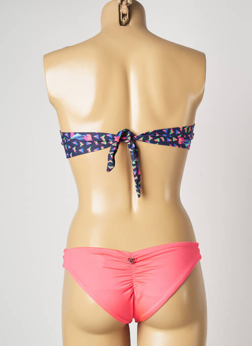 Maillot de bain 2 pièces stretch haut soutien-gorge moulé rose BANANA MOON femme