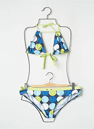 Maillot de bain 2 pièces stretch haut triangles bleu BANANA MOON femme