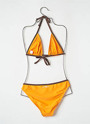 Maillot de bain 2 pièces stretch haut triangles orange BANANA MOON femme