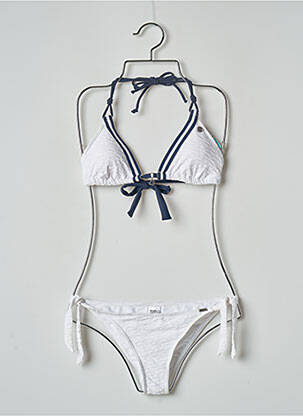 Maillot de bain 2 pièces stretch haut soutien-gorge moulé blanc BANANA MOON femme