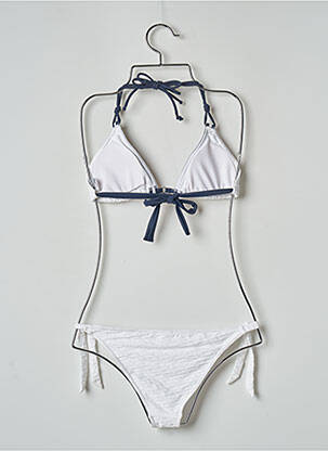 Maillot de bain 2 pièces stretch haut soutien-gorge moulé blanc BANANA MOON femme
