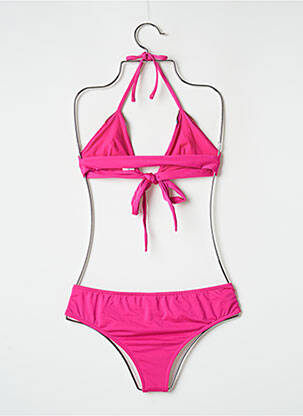 Maillot de bain 2 pièces stretch haut triangles rose BANANA MOON femme