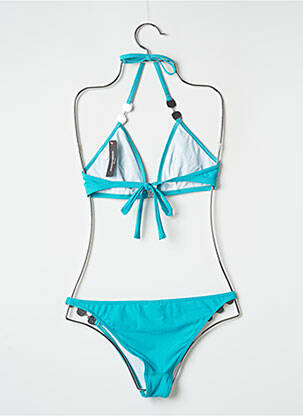 Maillot de bain 2 pièces stretch haut triangles bleu BANANA MOON femme