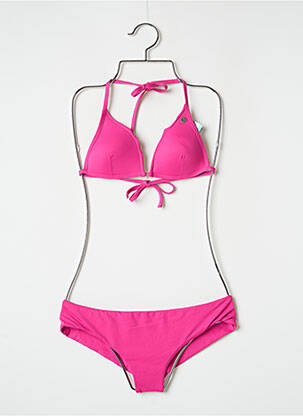 Maillot de bain 2 pièces stretch haut soutien-gorge moulé rose BANANA MOON femme