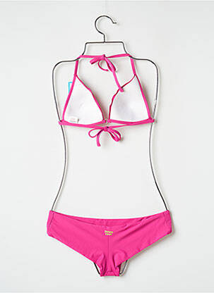 Maillot de bain 2 pièces stretch haut soutien-gorge moulé rose BANANA MOON femme