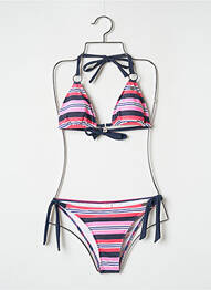 Maillot de bain 2 pièces stretch haut soutien-gorge moulé rose BANANA MOON femme