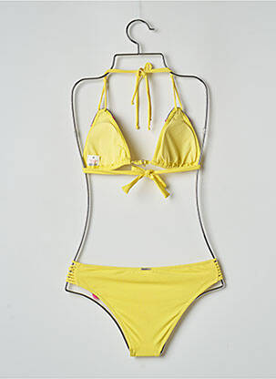Maillot de bain 2 pièces stretch haut soutien-gorge moulé jaune BANANA MOON femme