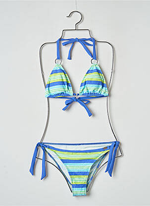 Maillot de bain 2 pièces stretch haut soutien-gorge moulé bleu BANANA MOON femme