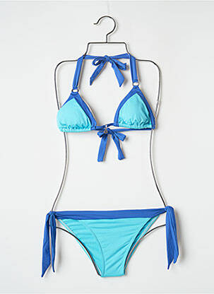 Maillot de bain 2 pièces stretch haut soutien-gorge moulé bleu BANANA MOON femme