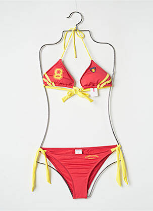 Maillot de bain 2 pièces stretch haut soutien-gorge moulé rouge BANANA MOON femme