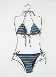 Maillot de bain 2 pièces stretch haut soutien-gorge moulé bleu BANANA MOON femme