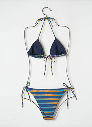 Maillot de bain 2 pièces stretch haut soutien-gorge moulé bleu BANANA MOON femme