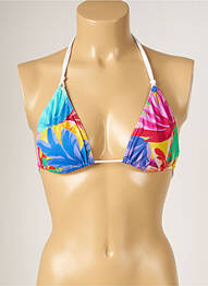 Haut de maillot de bain stretch haut triangles bleu BANANA MOON femme