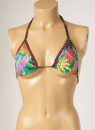 Haut de maillot de bain stretch haut triangles vert BANANA MOON femme