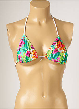 Haut de maillot de bain stretch haut triangles vert BANANA MOON femme