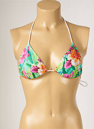 Haut de maillot de bain stretch haut triangles vert BANANA MOON femme
