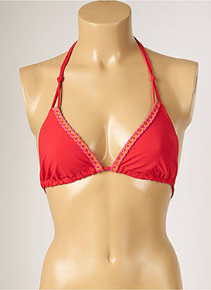 Haut de maillot de bain stretch haut triangles rouge BANANA MOON femme