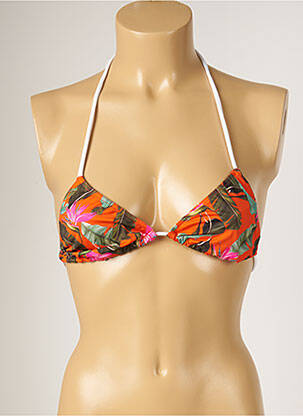 Haut de maillot de bain stretch haut triangles orange BANANA MOON femme