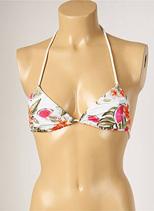 Haut de maillot de bain fermeture liens à nouer haut triangles vert BANANA MOON femme
