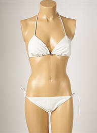 Maillot de bain 2 pièces stretch haut triangles marron BANANA MOON femme