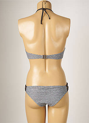 Maillot de bain 2 pièces stretch haut soutien-gorge moulé gris BANANA MOON femme