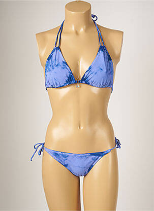 Maillot de bain 2 pièces stretch haut triangles violet BANANA MOON femme