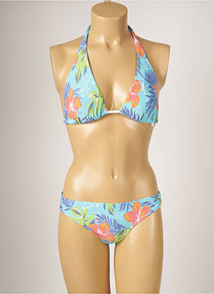 Maillot de bain 2 pièces stretch bleu BANANA MOON femme