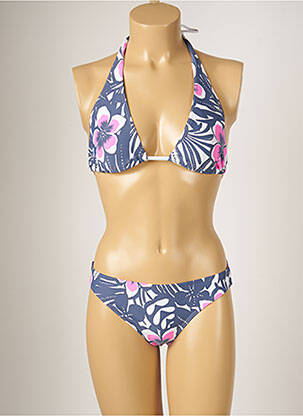 Maillot de bain 2 pièces stretch bleu BANANA MOON femme