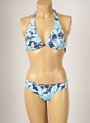 Maillot de bain 2 pièces stretch bleu BANANA MOON femme