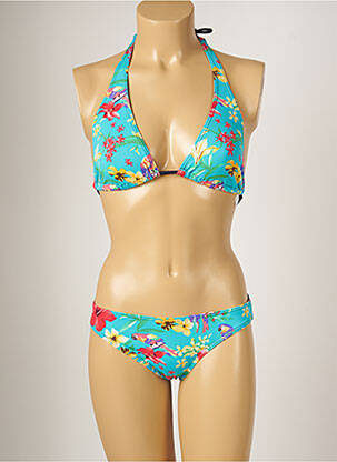 Maillot de bain 2 pièces stretch bleu BANANA MOON femme