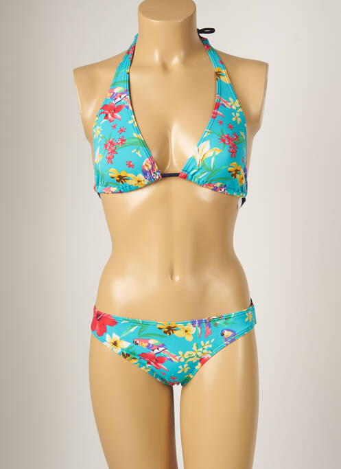 Maillot de bain 2 pièces stretch bleu BANANA MOON femme