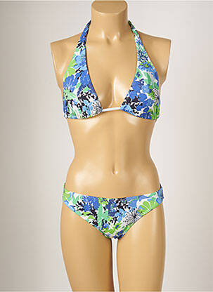 Maillot de bain 2 pièces stretch bleu BANANA MOON femme