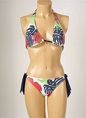 Maillot de bain 2 pièces stretch haut soutien-gorge moulé vert BANANA MOON femme