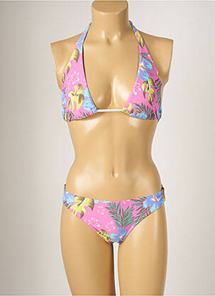 Maillot de bain 2 pièces stretch rose BANANA MOON femme