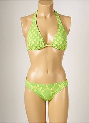 Maillot de bain 2 pièces stretch vert BANANA MOON femme