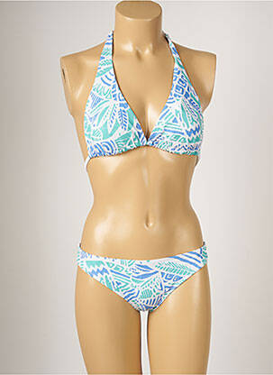 Maillot de bain 2 pièces stretch bleu BANANA MOON femme