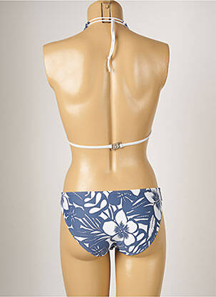 Maillot de bain 2 pièces stretch haut triangles bleu BANANA MOON femme